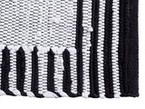 Richard - Ensemble de tapis de bain - blanc/noir - 100% coton - 80x50 cm