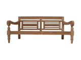 Bahama sofa 2,5-zits incl kussenset - 150x95x80 - Naturel/wit -  teak