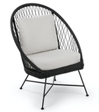 BATEA LOUNGE CHAIR, fauteuil, 12053 L96 x B95.5 x H96.5 cm - ALU ZWART