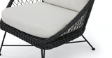 BATEA LOUNGE CHAIR, fauteuil, 12053 L96 x B95.5 x H96.5 cm - ALU ZWART