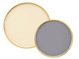 Isabella - tables d'appoint - or et gris - métal et émail - ø 49/41 H 37/29 cm