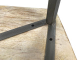 Olivia - table d'appoint - noire - bois recyclé et métal - 56x47cm