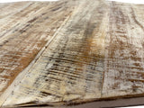 Olivia - table d'appoint - noire - bois recyclé et métal - 56x47cm