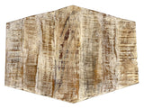 Olivia - table d'appoint - noire - bois recyclé et métal - 56x47cm