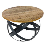 Olivia - bijzettafel - zwart - metaal en hout - 55 cm x 37 cm x 55 cm