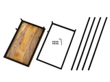 Robert - table d'appoint - bois et métal - 25x60x40cm