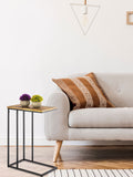 Robert - table d'appoint - bois et métal - 25x60x40cm