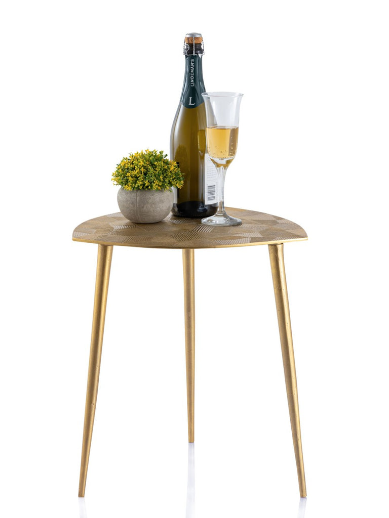 William - bijzettafel - zilver of goud - aluminium - 40x45x40 cm