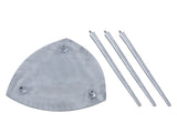Eva - table d'appoint - argent ou or - aluminium - 40x45x40 cm