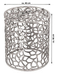 Anna - table d'appoint - argent ou or - aluminium - ø 40 x 46 cm