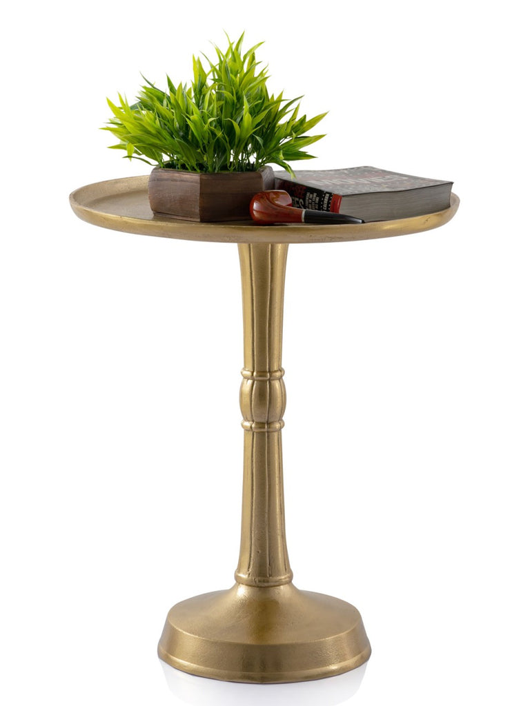 Mila - bijzettafel - zilver of goud - aluminium - ø 44x53 cm