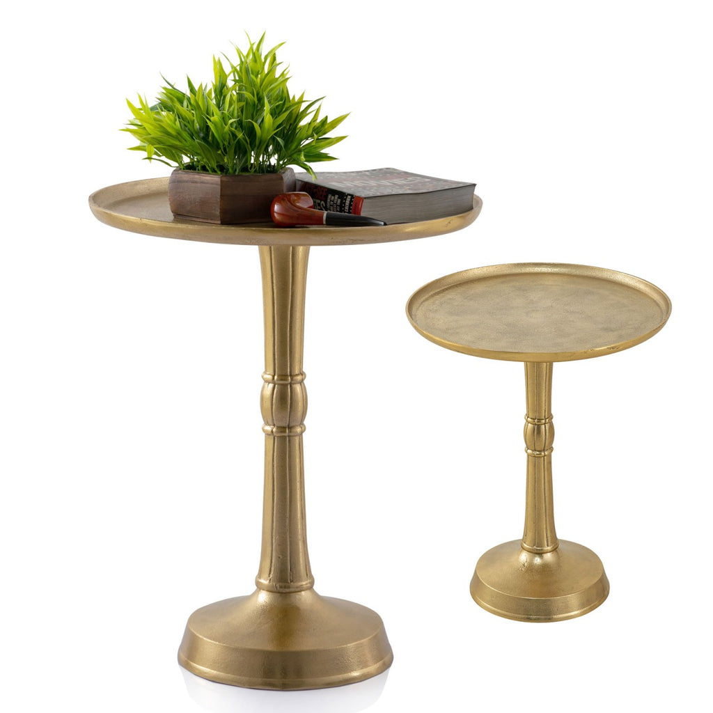 Robert - bijzettafel - goud - massief aluminium - ø 44x53 cm