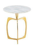 Eva - table d'appoint - marbre - aluminium - ø 45 x 56 cm