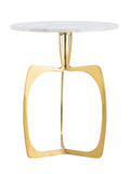 Eva - table d'appoint - marbre - aluminium - ø 45 x 56 cm