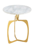Eva - table d'appoint - marbre - aluminium - ø 45 x 56 cm