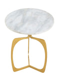 Eva - table d'appoint - marbre - aluminium - ø 45 x 56 cm