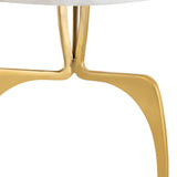 Eva - table d'appoint - marbre - aluminium - ø 45 x 56 cm