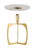 Eva - table d'appoint - marbre - aluminium - ø 45 x 56 cm