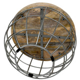 Evelyn - Table d'appoint - blanche - bois massif et métal - ø 55 cm