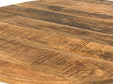 Mila - bijzettafel - tabacco - gerecycled mangohout en metaal - ø 55 cm