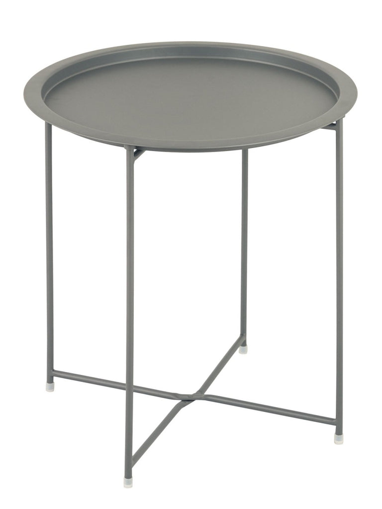 Sophia - Bijzettafel - donkergrijs - metaal - Ø 47 H 51 cm