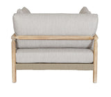 Berga loungestoel (met lage zij kussens) (1036) - Touw plat 20mm taupe