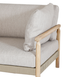 Berga loungestoel (met lage zij kussens) (1036) - Touw plat 20mm taupe