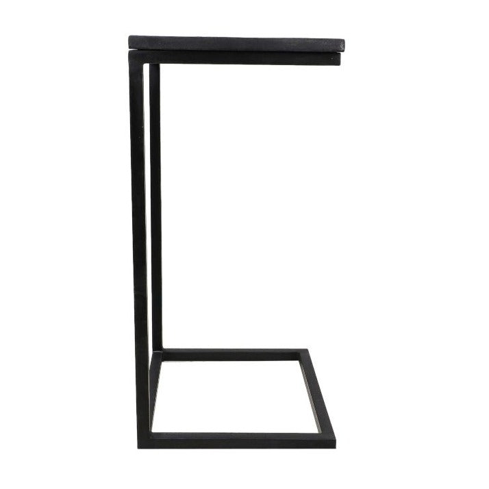 Moderne bijzettafel: Met zwarte afwerking voor een eigentijdse uitstraling, perfect voor drankjes, snacks en meer.