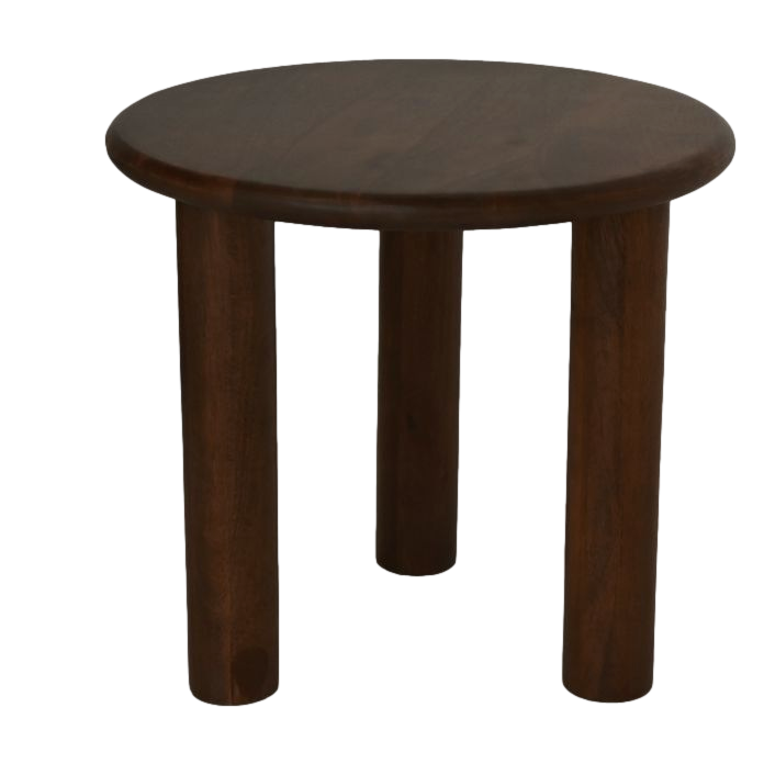 Ronde Bijzettafel van Wood Selections: Warmte en speelse charme voor elk interieur.
