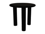 Table d'appoint ronde pilier - 50x50x45 - Noir - Bois de manguier