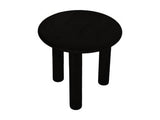 Table d'appoint ronde pilier - 50x50x45 - Noir - Bois de manguier