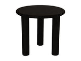 Table d'appoint ronde pilier - 50x50x45 - Noir - Bois de manguier