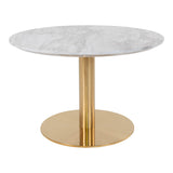 Bos - Couchtisch - Marmoroptik - Stahl und MDF - ø70x45cm