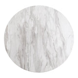 Van den Berg - Eettafel - marmerlook - staal en MDF - ø70x75cm