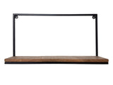Mees - boekenrek - zwart - mangohout en metaal - 75x40x20 cm