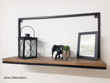 Mees - boekenrek - zwart - mangohout en metaal - 75x40x20 cm
