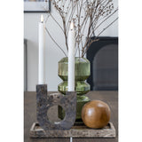 Taylor - Candle Holder - bruin marmer - 12x3,5x14 cm