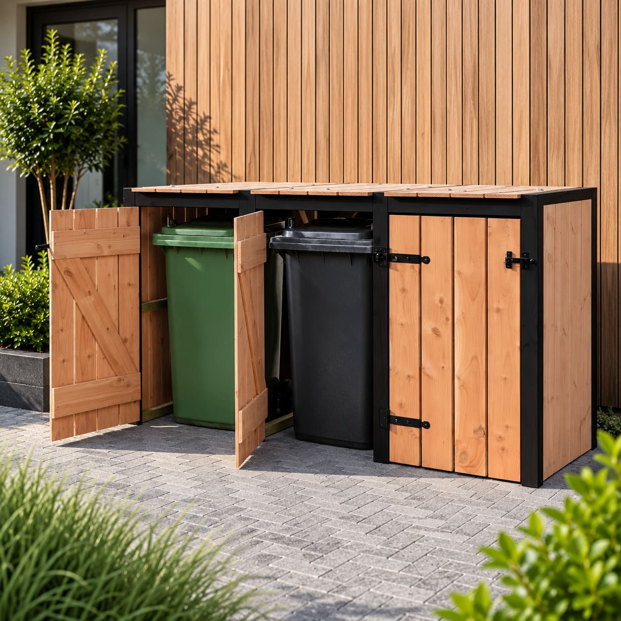 container ombouw laura 3 kliko's met twee deuren open