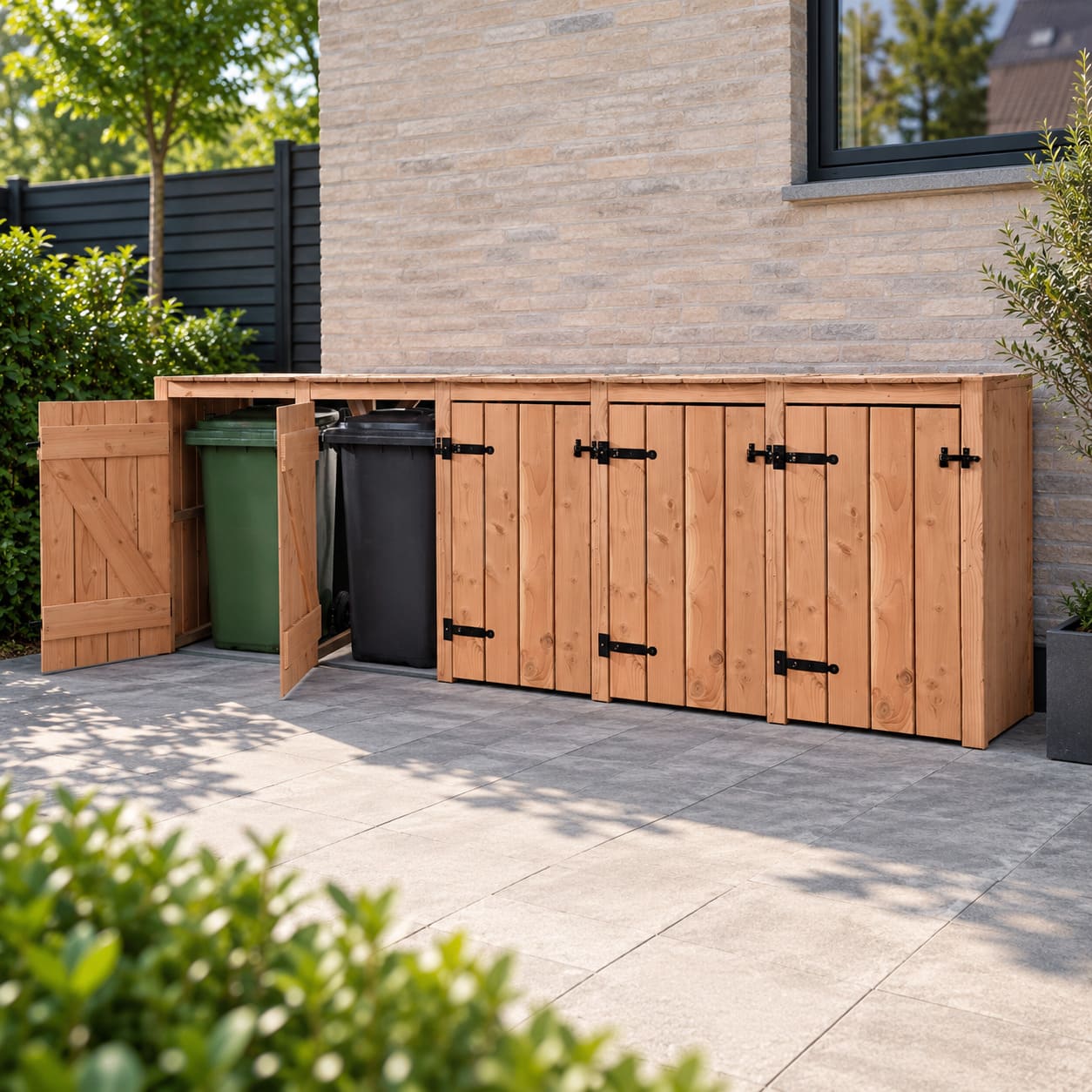 container ombouw 5 kliko's amy met open deuren
