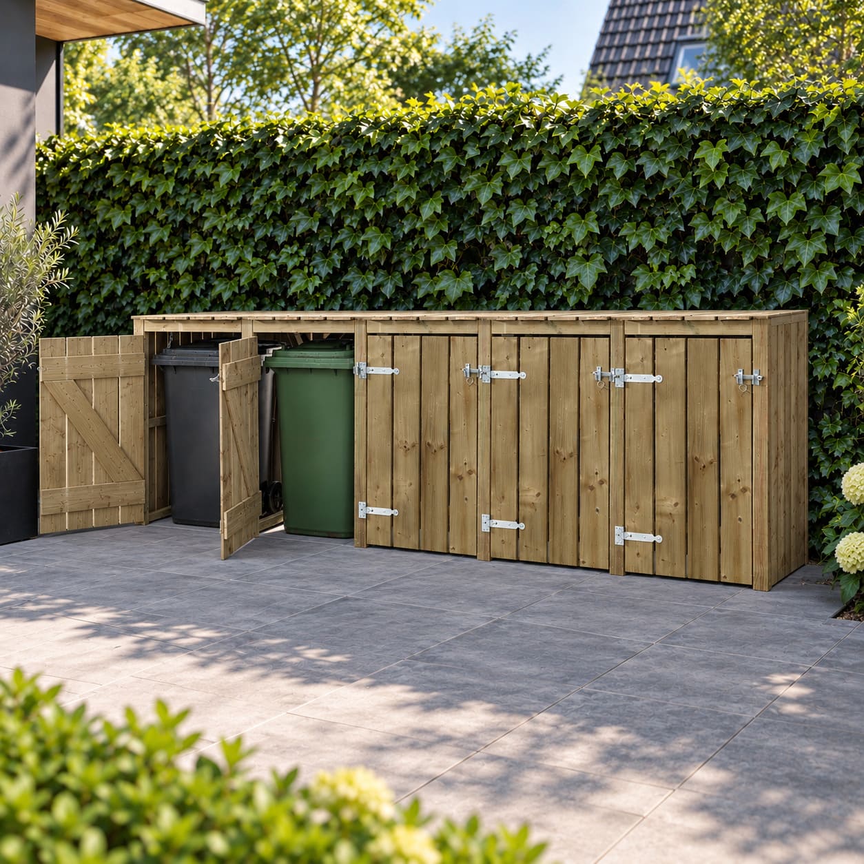 container ombouw 5 kliko's arjan met deuren open