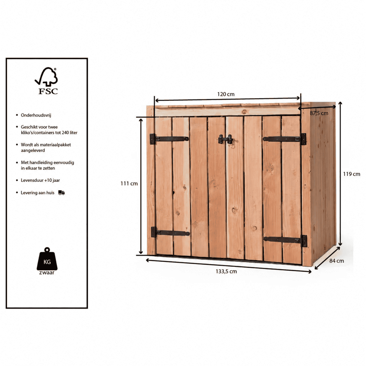 container ombouw demi 2 kliko's afmetingen