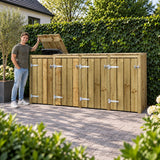 container ombouw kees 4 kliko's met klep open