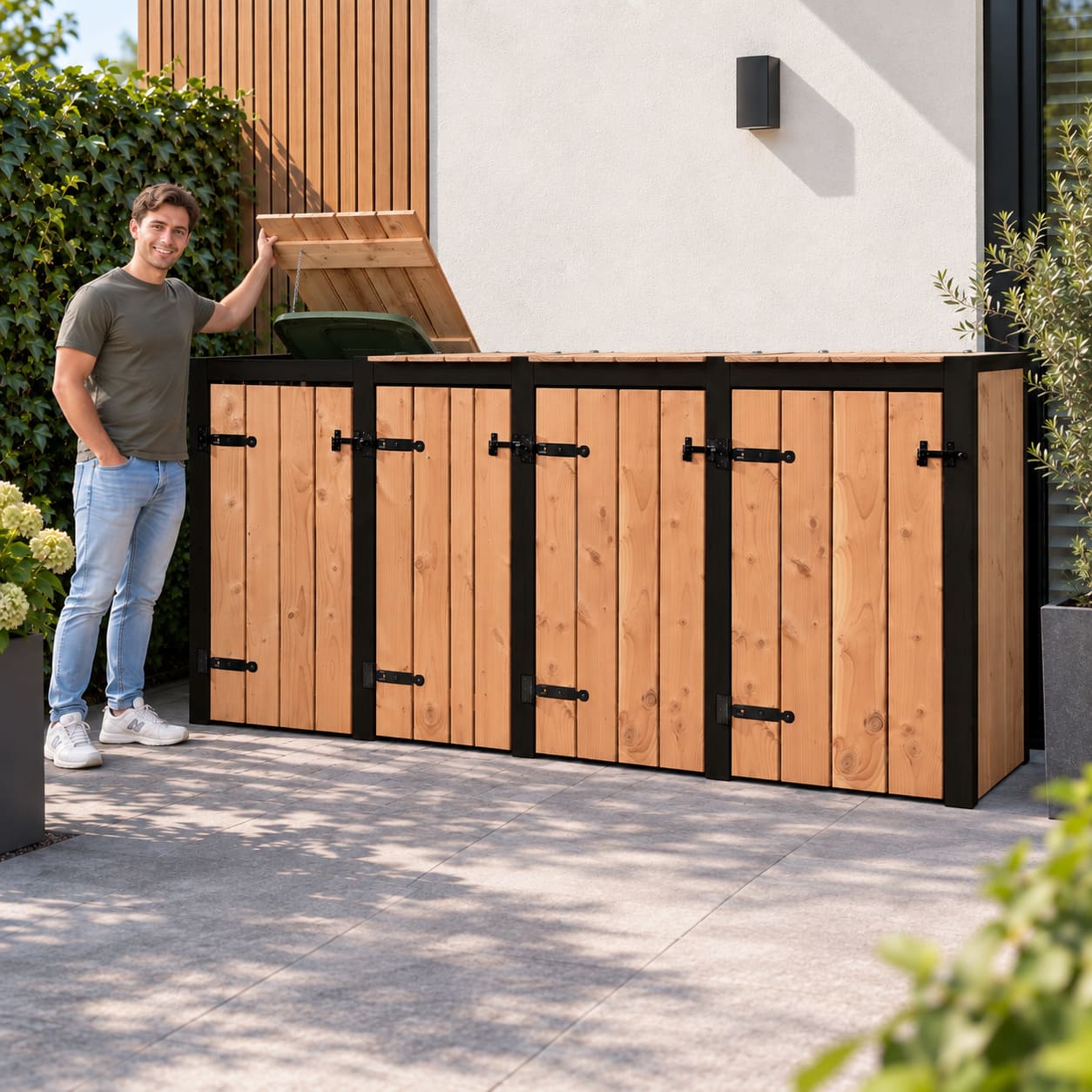 container ombouw nina 4 kliko's met klep open