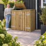 container ombouw 2 kliko's walter met klep open