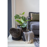 Taylor - Couverture Cort - Gris foncé/Blanc - Coton - 130x160 cm