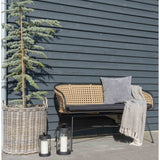 Taylor - Couverture Cort - Gris foncé/Blanc - Coton - 130x160 cm