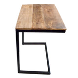 Michael - Bijzettafel - Altsilber - Gerecycled hout en metaal - 40x51cm