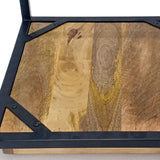 David - couchtisch - zwart - gerecycled hout en metaal - 54/45x46/38 cm