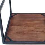 Eva - Couchtisch 2er Set - zwart - gerecycled hout en metaal - 54/45x46/38 cm