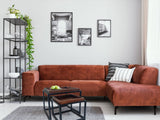 Eva - Couchtisch 2er Set - zwart - gerecycled hout en metaal - 54/45x46/38 cm